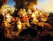 Franz Xaver Winterhalter Il dolce farniente oil painting